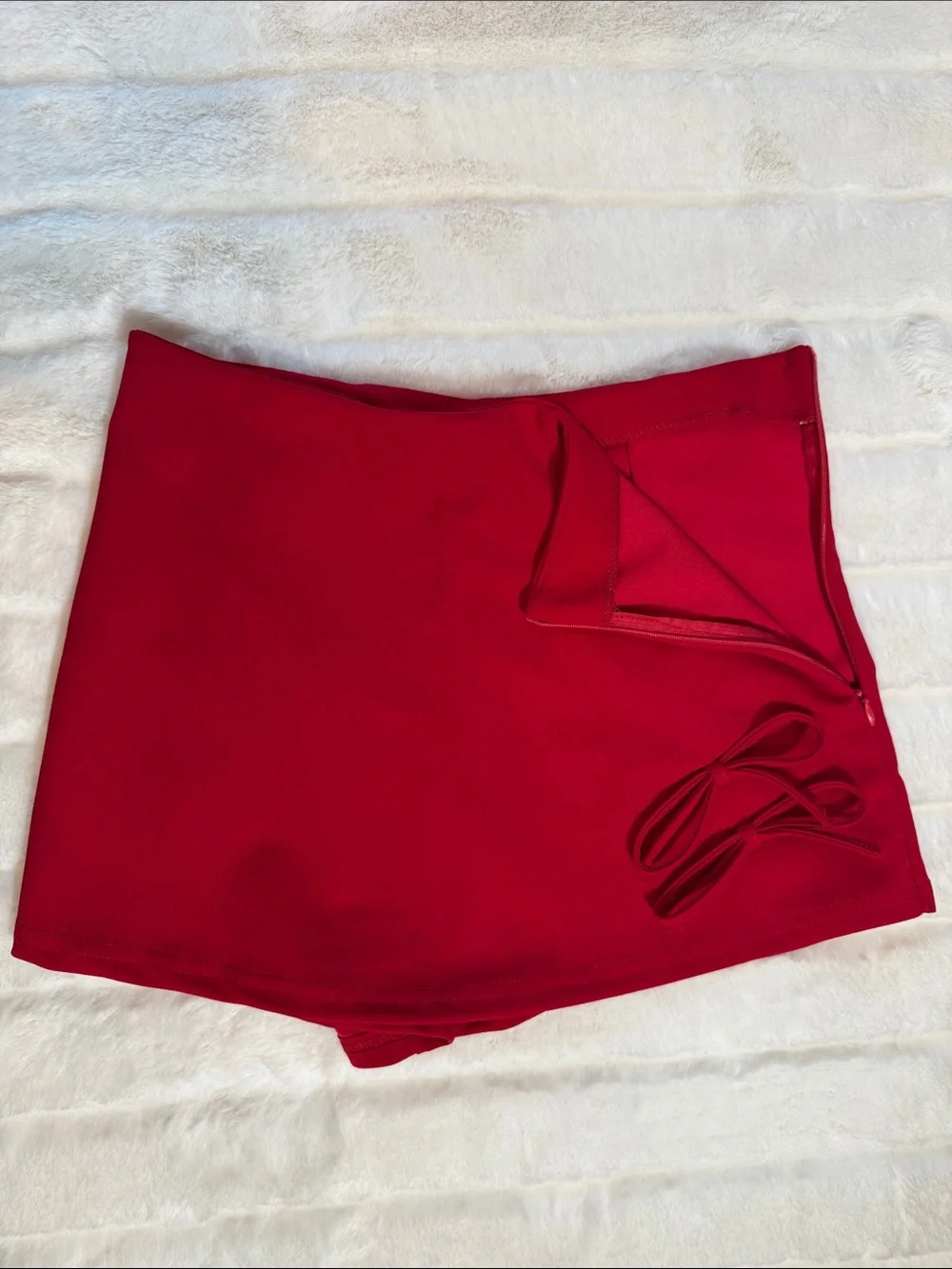 NWT Red Swim Skirt with Side Bow Detail